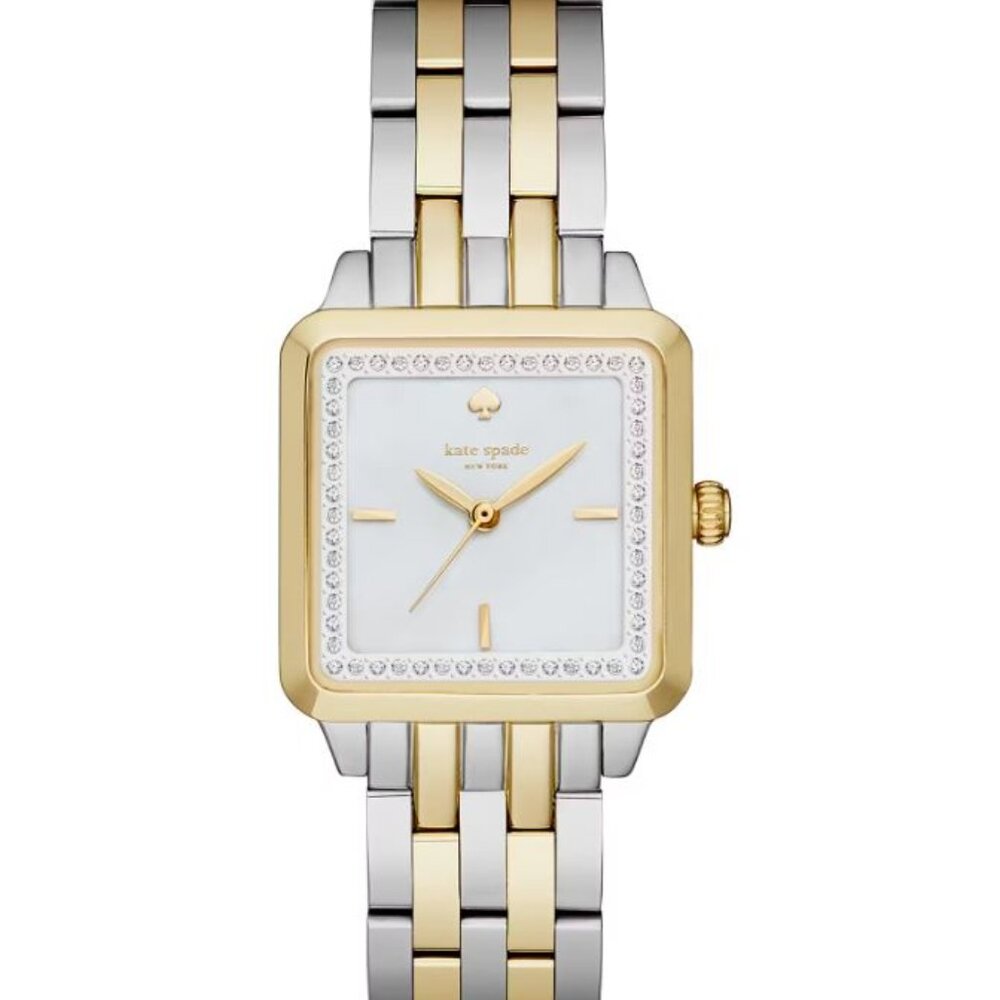 kate spade Gold Quartz & Silver Square Watch